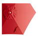 A round carnation red umbrella canopy designed for 6-foot aluminum push lift umbrellas.
