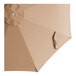 A round clay brown umbrella canopy designed for steel push lift umbrellas.