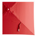 A square carnation red umbrella canopy designed for aluminum push lift umbrellas.