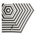A round black and white striped umbrella canopy designed for aluminum push lift umbrellas.