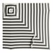 A square black and white striped umbrella canopy designed for aluminum pulley lift umbrellas.