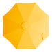 A round canary yellow umbrella canopy designed for steel push lift umbrellas.