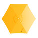 A round sunflower yellow umbrella canopy designed for 6-foot aluminum push lift umbrellas.