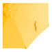 A round canary yellow umbrella canopy designed for 9-foot steel push lift umbrellas.