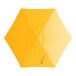 A round sunflower yellow umbrella canopy designed for aluminum push lift umbrellas.