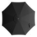 A round coal black umbrella canopy designed for 6-foot steel push lift umbrellas.