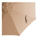 A round clay brown umbrella canopy designed for 9-foot steel push lift umbrellas.