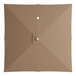 A square tundra tan umbrella canopy designed for cantilever umbrellas.