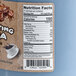 A nutrition facts label on a package of Bossen Coffee Bursting Boba.