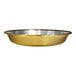 A round stainless steel insert pan with a gold accent, designed for use with 4 quart chafers.