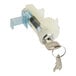 A lock and key set with a metal latch and two keys, designed for use with the Estella MCC220.