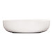 A white round melamine coupe bowl.