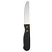 An American Metalcraft jumbo steak knife with a black plastic handle.