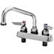 T&S B-1110-XS Deck Mount Workboard Faucet With 4" Centers, 6" Swing ...