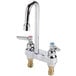 A T&S chrome medical faucet with lever handles.