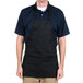 Choice Black Full Length Bib Apron with Pockets - 25 inchL x 30 inchW
