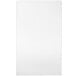 A clear, single panel heat-sealed menu cover measuring 8 1/2 by 14 inches.