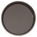 An 11-inch round brown non-skid serving tray.