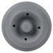 A gray Vacu Vin replacement wine stopper with four small holes and a central seal, viewed from above.
