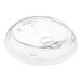A clear polypropylene reclosable strawless lid designed for 12-26 oz. cups.