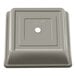 A gray square plate cover with a central hole, designed to fit 10-inch plates.