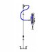 A T&S hose reel with a blue and white hand held sprayer.