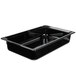 A black plastic Vollrath food pan with a lid.