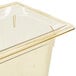 A Vollrath clear plastic food pan with a lid on it.