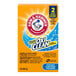A 2 oz. box of Arm & Hammer Fresh Scent Powder Laundry Detergent Plus OxiClean.