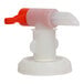 A plastic dispensing valve designed for 5-gallon liquid detergent jugs.