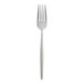 A stainless steel dinner fork with a textured handle.