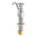 A chrome T&S faucet with brass handle and valve.
