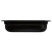 A black Vollrath high heat plastic food pan.