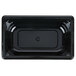 A black rectangular Vollrath Super Pan plastic food pan with a lid.