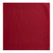 A burgundy 16-inch by 16-inch airlaid linen-feel flat-packed paper napkin.