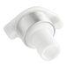 A white and silver drain fitting designed for select Avantco Ice Diamond ice machines.