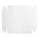 A flat, unfolded white cardboard sheet designed to be assembled into a half sheet cake or bakery box.