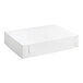 A plain white rectangular bakery box designed for half sheet cakes.