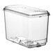 A clear rectangular plastic 4.75-gallon bowl assembly kit for a beverage dispenser.