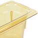 A Vollrath Super Pan plastic food pan in amber.