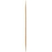 A wooden toothpick with pointed ends.