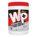 A canister of WipesPlus no-rinse food contact surface sanitizing wipes containing 100 wipes.