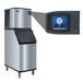 A commercial Manitowoc Indigo NXT water-cooled ice machine with a digital display and stainless steel exterior.