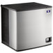 A stainless steel air-cooled ice machine designed for commercial use.