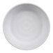 A round gray melamine bowl with a 24 oz. capacity.