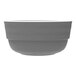 A small round gray melamine ramekin.