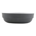 A round gray melamine ramekin with a 4 oz. capacity.
