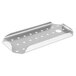 A Vollrath stainless steel false bottom tray with holes.