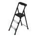 A three-step folding project step stool with a black frame and wide steps.