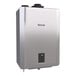 A Rinnai I-SERIES Plus natural gas wall-mount indoor heat-only boiler with a digital display.